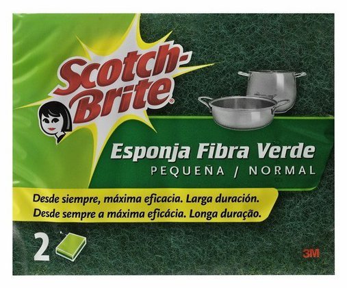 3M Scotch-Brite Green Fiber Sponges, 2 ct