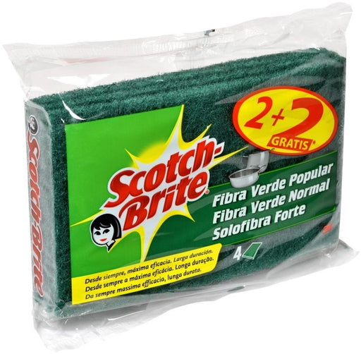 3M Scotch-Brite Green Fiber Bonus Pack, 4 ct