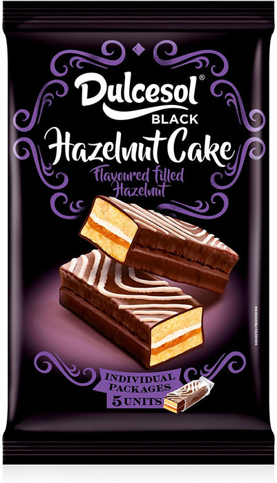 Dulcesol Black Hazelnut Cake With Hazelnut Flavoured Cream, 5 ct