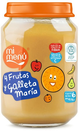Dulcesol Mi Menu Compote, 4 Fruits & Mary Biscuit, 235 gr