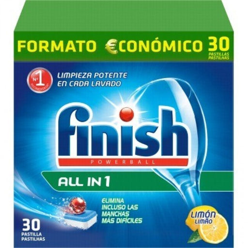 Finish Powerball All In One Dishwasher Detergent, Lemon, 30 ct