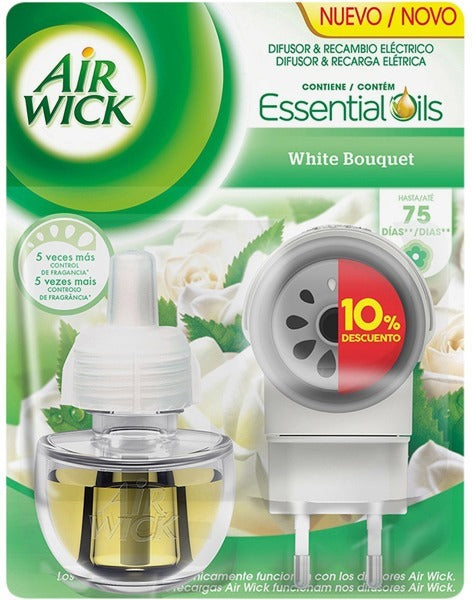 Air Wick Essensial Oils Diffuser Kit, White Bouquet 220V, 2 ct