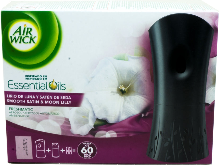 Air Wick Freshmatic Life Scents Starter Kit, Smooth Satin & Moon Lilly, 4 ct