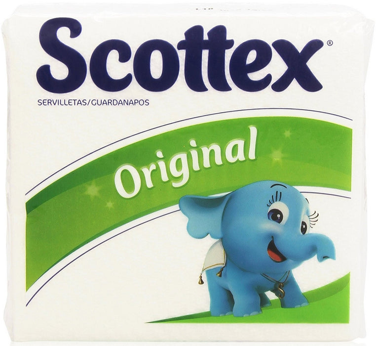 Scottex White Napkins, 15 x 15 cm, 64 ct