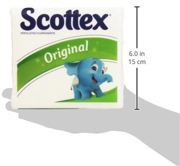Scottex White Napkins, 15 x 15 cm, 64 ct