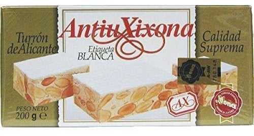 Antiu Xixona Turron de Alicante (Nougat), Calidad Suprema, 200 gr