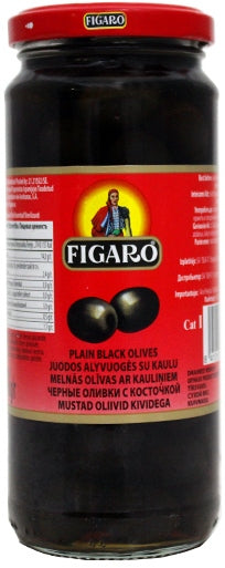 Figaro Plain Black Olives, 340 gr