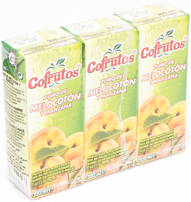 Cofrutos Melocoton Y Manzana, 3 x 200 ml