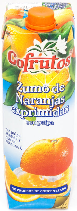 Cofrutos Squeezed Orange Juice, 1 L