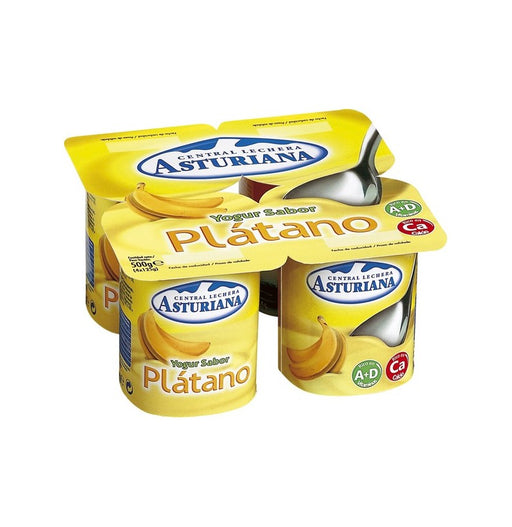 Asturiana Yogurt, Banana, 4 x 125 gr