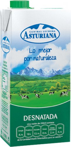 Asturiana Skimmed Milk (Magere Melk), 1 L