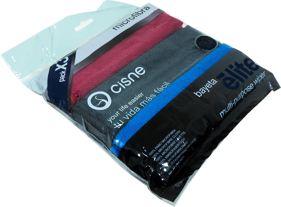 Cisne 3-Pack Microfiber Cloth, 30 x 40 cm