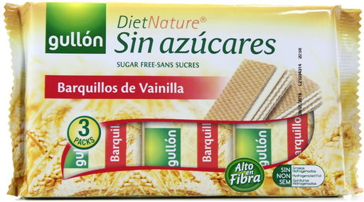 Gullon Diet Nature Vanilla Wafers, Sugar Free, 210 g