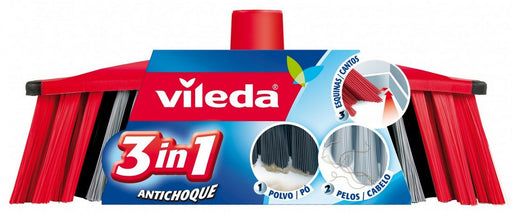 Vileda Broom 3-in-1 with Stick, 1 ct