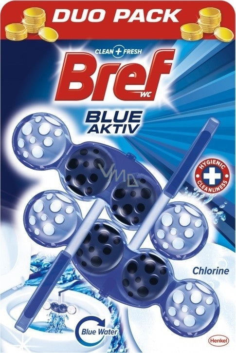 Bref WC Blue Aktiv, Clean & Fresh, 2 x 50 gr