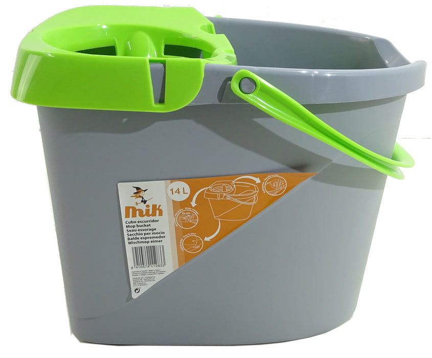 Mik Mop Bucket with Wringer, 14 L
