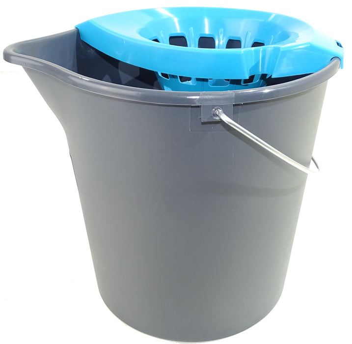 Ergoclean Mop Bucket with Wringer, 12 L (SKU: 8410474113571)