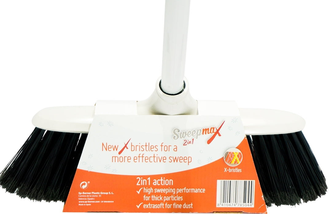 Flamingo Sweepmax Push Broom with Stick, 