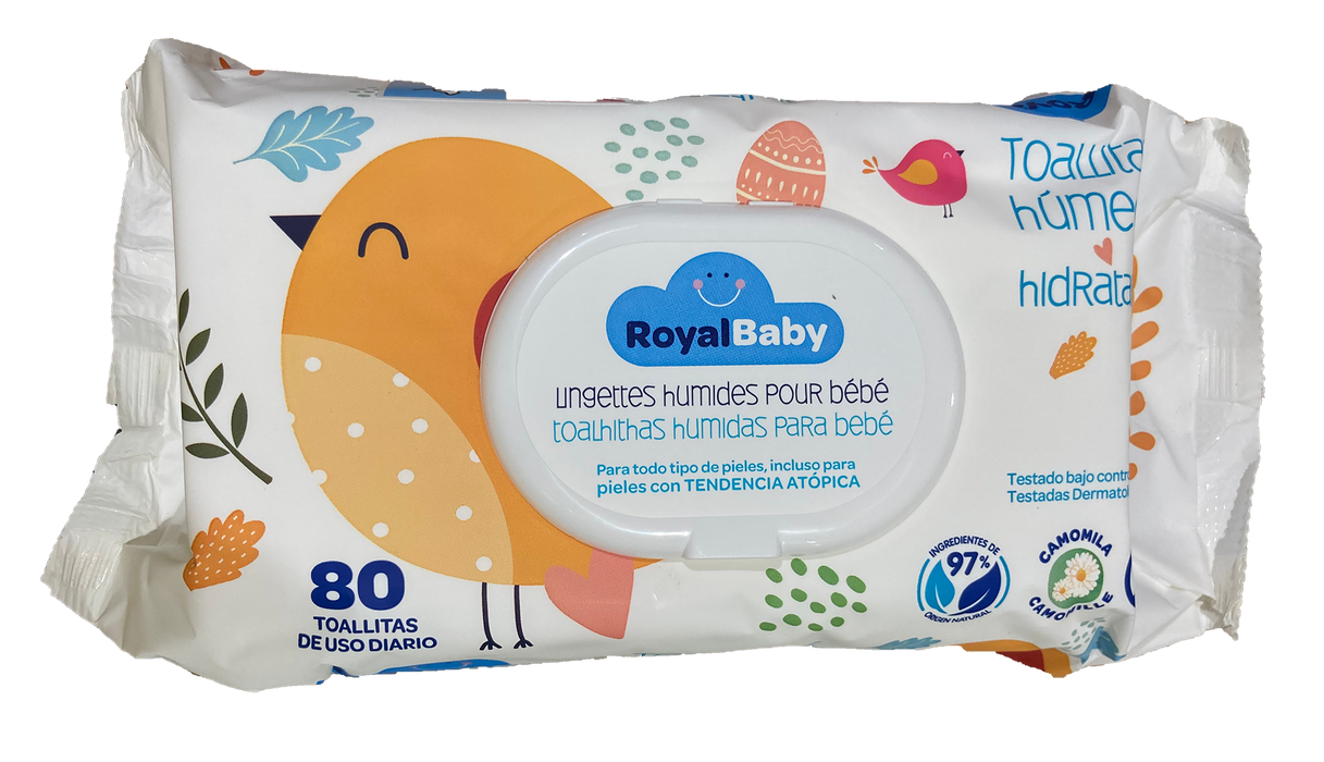 Brevia Baby Wipes Camomille, 80 ct