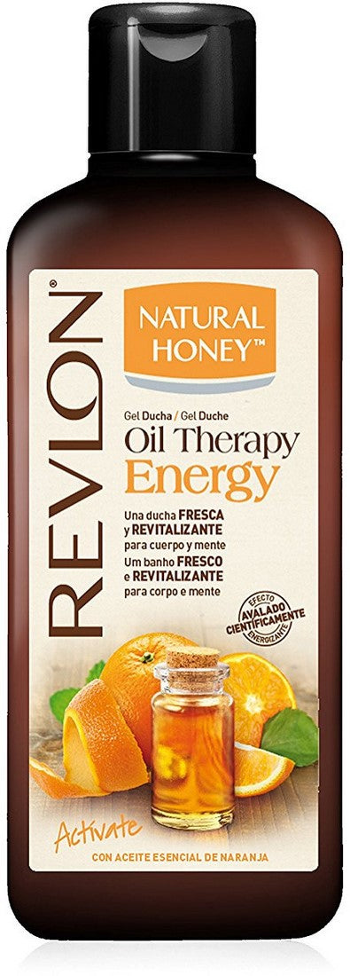 Revlon Natural Honey Oil Therapy Bath Gel, Energizing, 650 ml