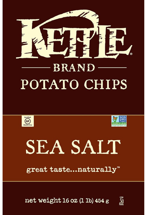 Kettle Potato Chips, Sea Salt, 16 oz