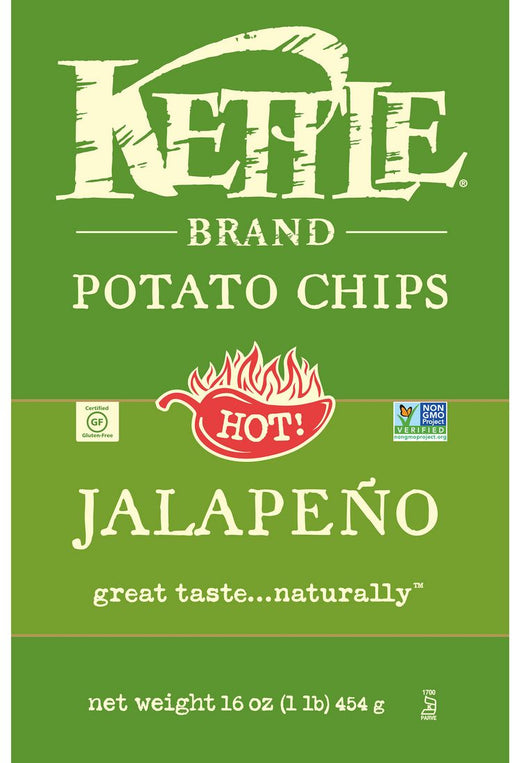 Kettle Potato Chips, Hot Jalapeno, 16 oz