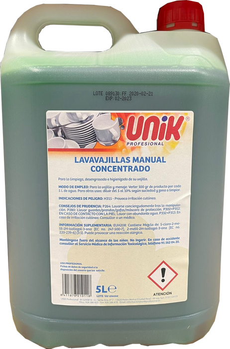 Unik Professional Dishwashing Liquid, 5 L