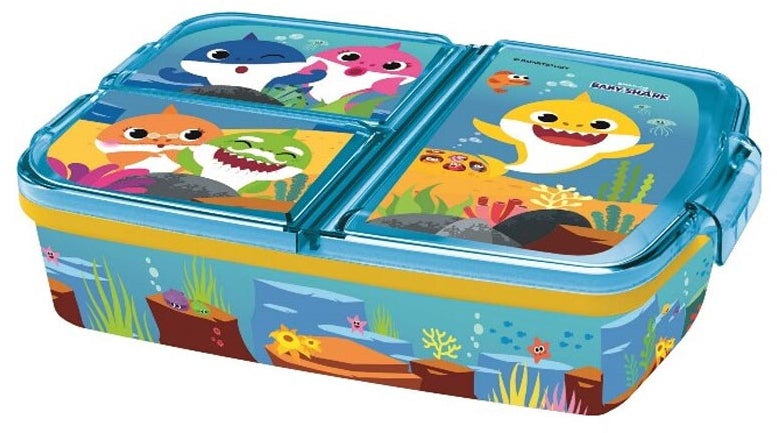 Baby Shark Lunch Box With 3 Compartments For Boys, 1 pc