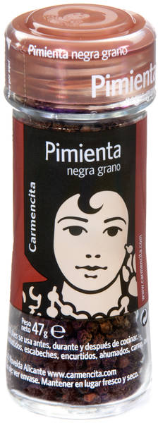 Carmencita Whole Black Pepper, 47 gr