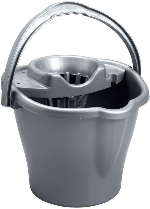 Toyma 15 L Mop Bucket with Wringer, Grey, 38 x 37 x 29