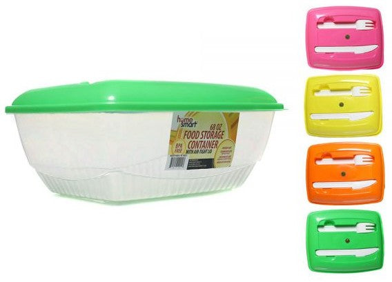 Home Smart Plastic Lunch Box Set, 4 pcs