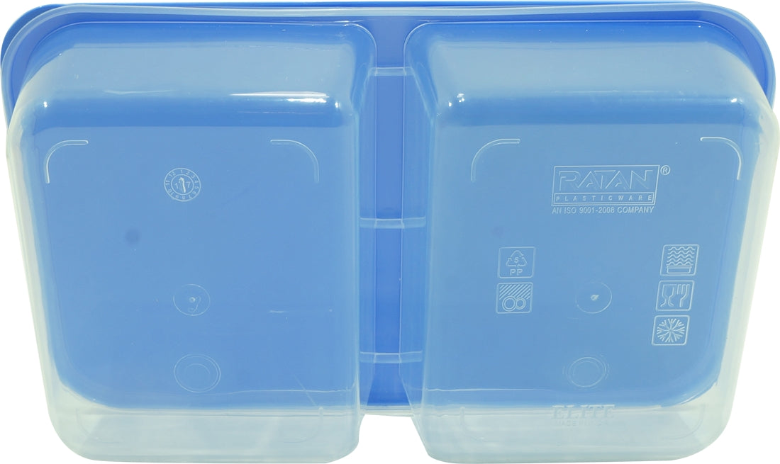 Home Smart 2 Compartment Plastic Storage Container (Specify Color at Checkout), 2 pcs