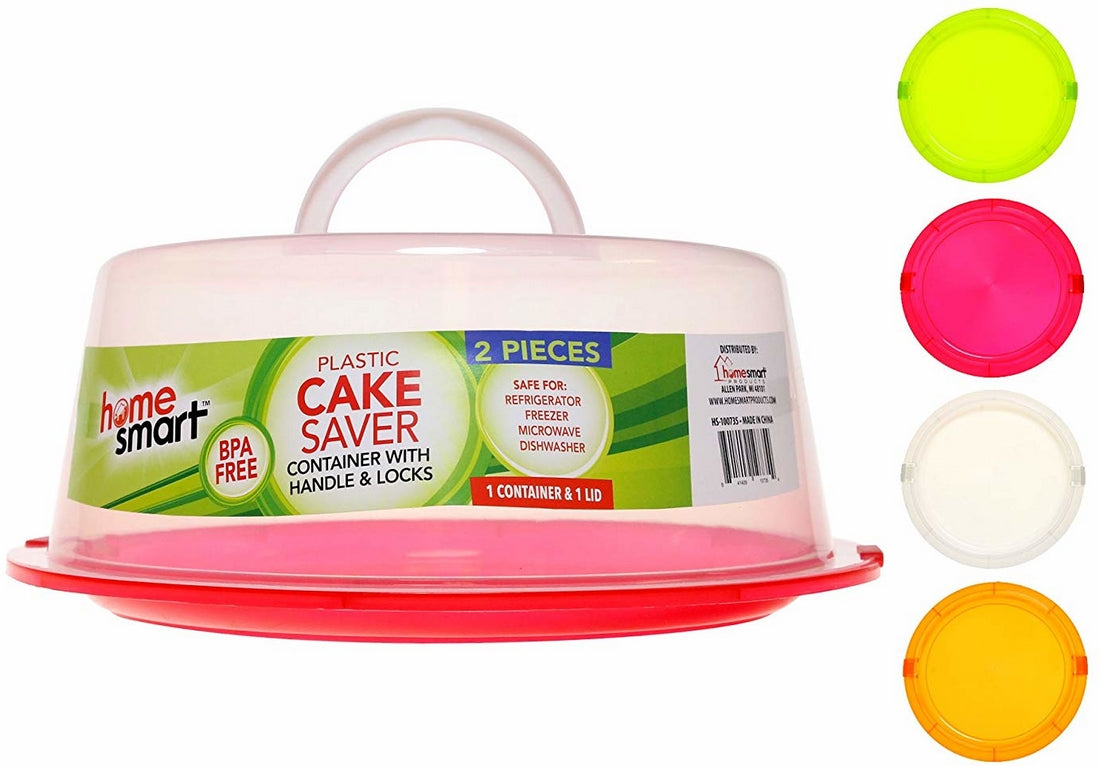 Home Smart Plastic Cake Saver Container with Handle & Locks, 1 ct
