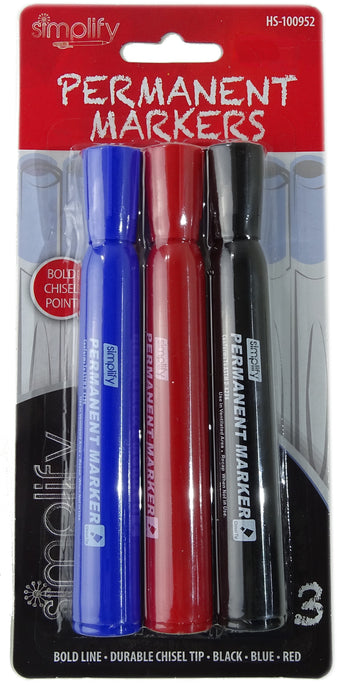 Simplify Permanent Markers, 3 ct