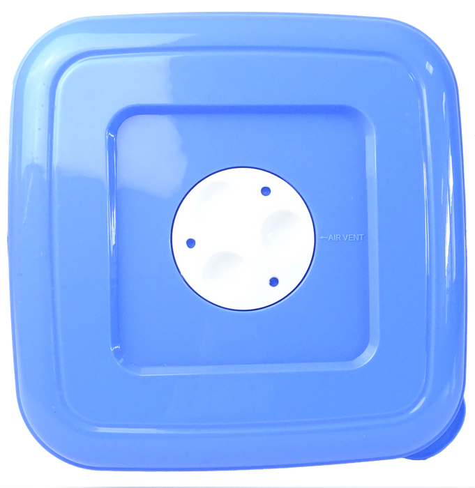 Home Smart Durable Plastic Vent Container With Blue Lid , 2.1 L