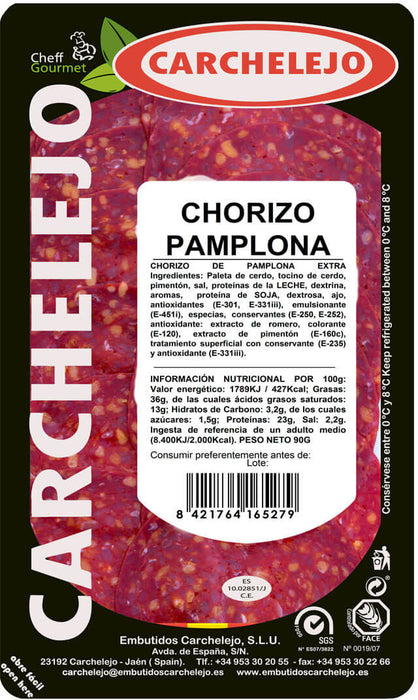 Carchelejo Chorizo Pamplona, 90 gr