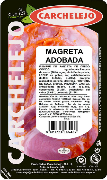 Carchelejo Magreta Adobada , 200 gr