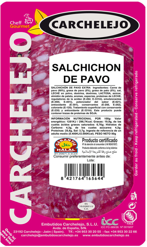 Carchelejo Salchichon de Pavo (Turkey), 80 gr