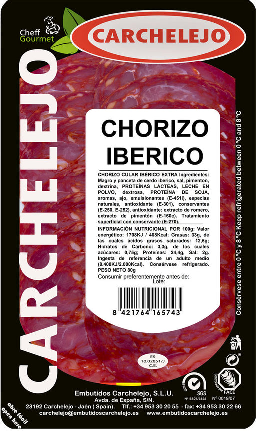 Carchelejo Chorizo Iberico , 80 gr