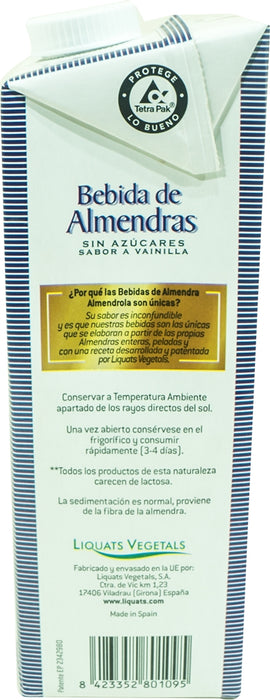 Almendrola Almond Milk, Vanilla, 1 L