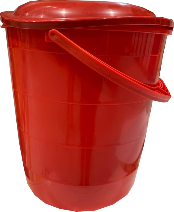 Anna Bucket With Lid , 18 L, Blue & Red (pick option)