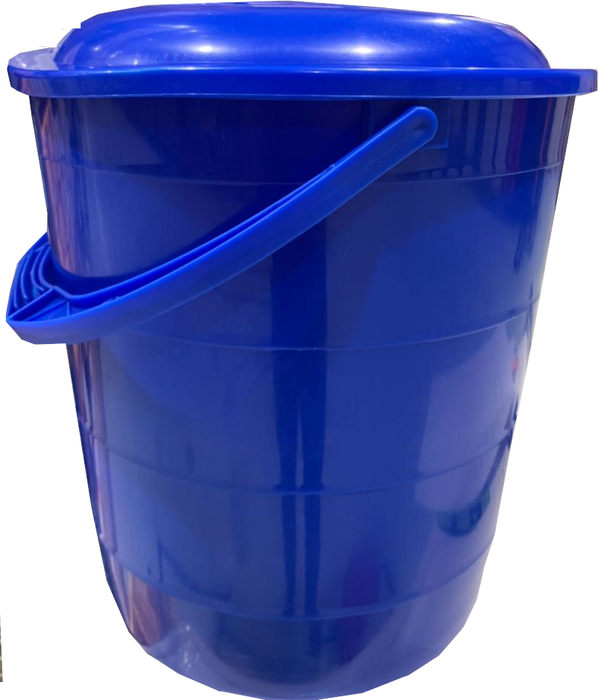 Anna Bucket With Lid , 18 L, Blue & Red (pick option)