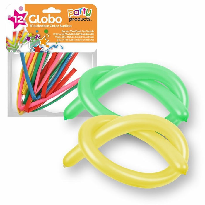 Party Products 100 cm Moldeable Assorted Balloons, 12 ct — Goisco.com