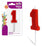 Party Products Red Birthday Candle, Nr. 1, 1 ct