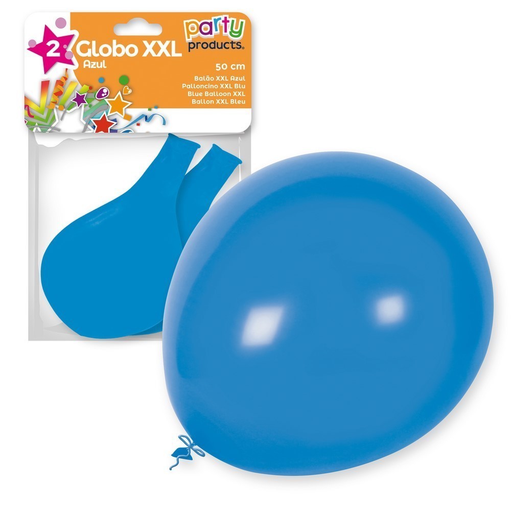Party Products 50 cm XXL Balloons, Blue, 2 ct