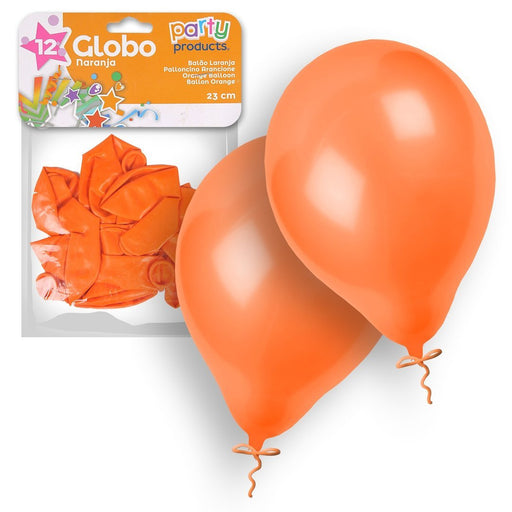 Party Products 23 cm Balloons, Orange, 12 ct