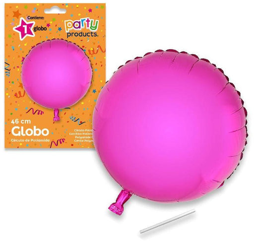Party Products Round Polyamide Balloon, Pink, 46 cm
