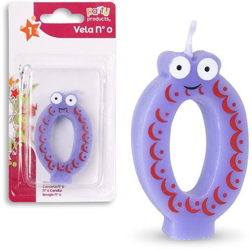 Party Products Fun Patterned Birthday Candle, Nr. 0, 1 ct
