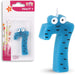 Party Products Fun Patterned Birthday Candle, Nr. 7, 1 ct
