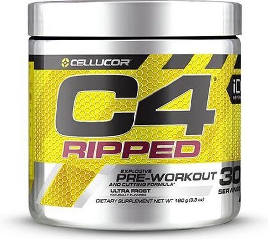 Cellucor C4 Ripped Explosive Pre Workout, Ultra Frost Flavor, 30 Servings , 180 gr